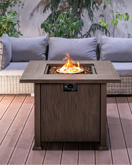 Giantex Gas Fire Pits for Outside - 32” Patio Fire Table