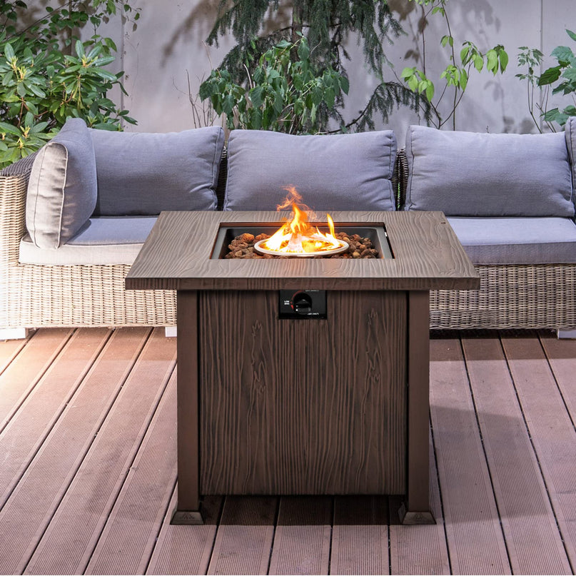 Giantex Gas Fire Pits for Outside - 32” Patio Fire Table