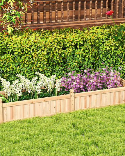 Giantex 89”x23.5”x16” Divisible Planter Box Planting Bed with Corner Drainage