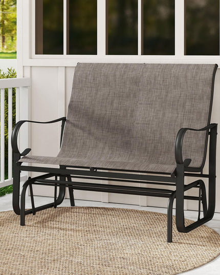 Giantex 2-Person Outdoor Glider Bench with High Backrest