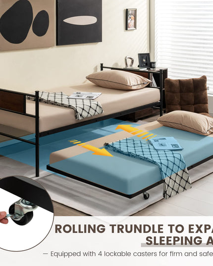 Giantex Twin Daybed with Pullout Trundle