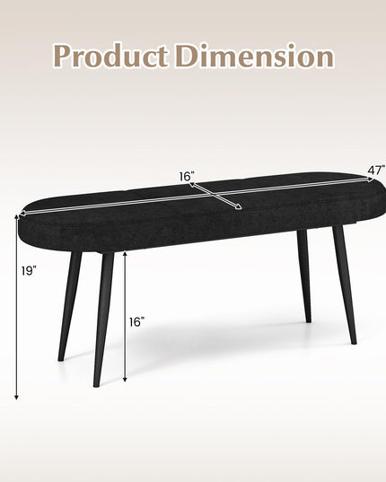 Giantex 47 inch Entryway Bench - End of Bed Bench