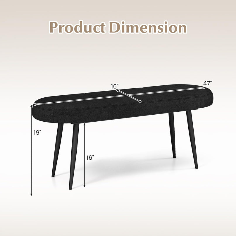 Giantex 47 inch Entryway Bench - End of Bed Bench