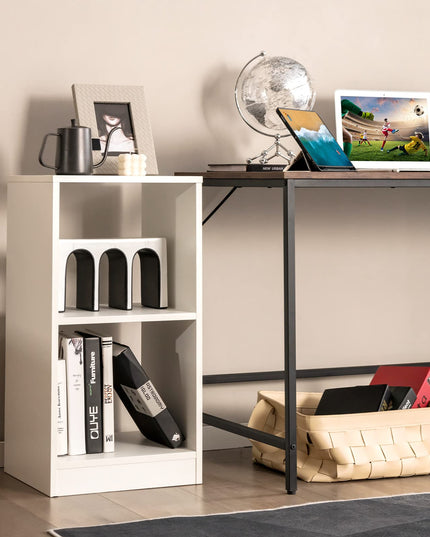 Giantex 2-Pcs 2-Tier White Bookshelf