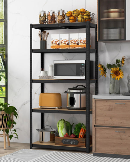 Giantex 5-Tier Storage Utility Shelves, 2000 LBS Total Load Capacity, Metal Garage Shelving Unit