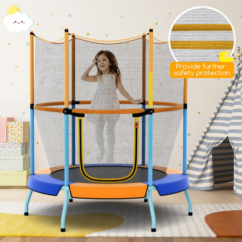 Giantex 48" Trampoline for Kids Toddler Trampoline with Safety Enclosure Net