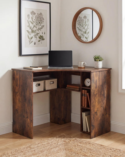 Giantex Corner Desk with Charging Station