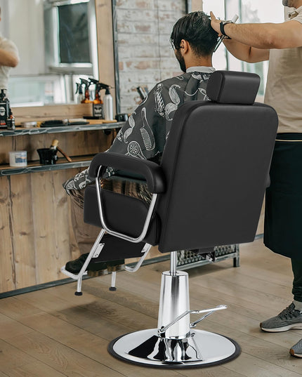 Fauteuil de barbier inclinable Giantex - Fauteuil de salon pour coiffeur