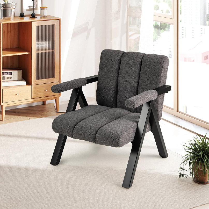 Giantex Mid-Century Modern Accent Chair Comfy Oversized Reading Chair