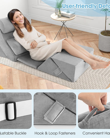 Giantex 7 PCS Orthopedic Bed Wedge Pillow Set