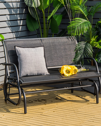 Giantex Swing Glider Chair 48 Inch with Spacious Space