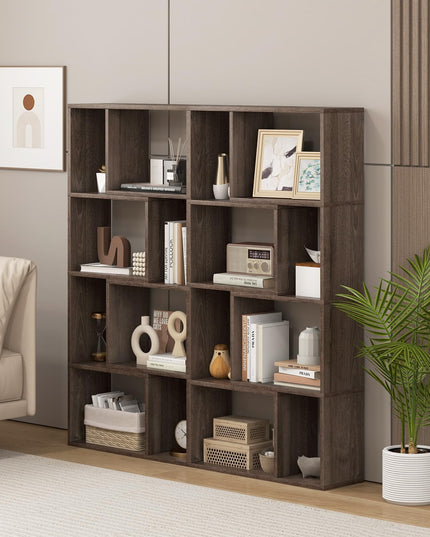 Giantex 8-Cube Geometric Bookshelf Set of 1/2, 4-Tier High Bookcase, 48" Modern Storage Organizer