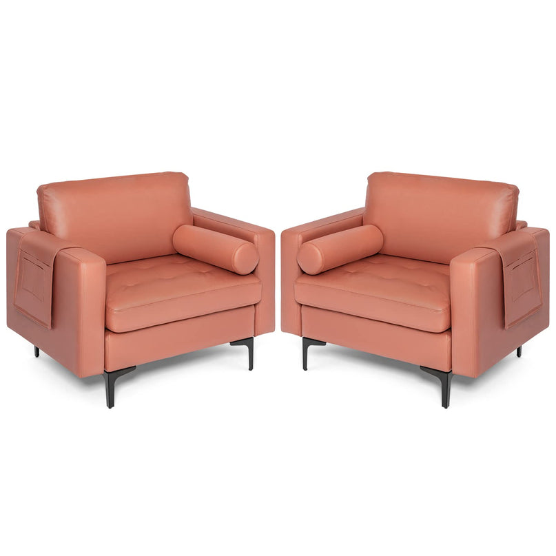 Giantex Sofa Chair, Accent Armchair w/Comfy Cushion