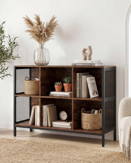 Giantex 42" Wide Bookcase with 6 Cubes