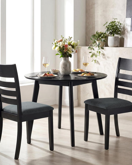Giantex Wooden Upholstered Kitchen Chair w/Rubber Wood Frame (2/4)