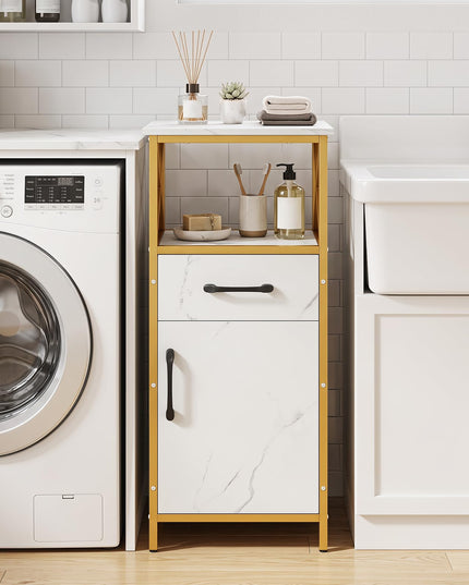Giantex Bathroom Storage Cabinet with Drawer Single Door and Open Shelf