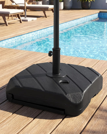 Giantex Rolling Patio Umbrella Base with Wheels and Pull Rod