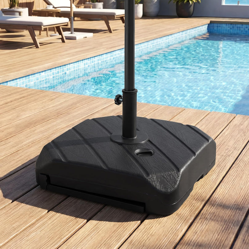 Giantex Rolling Patio Umbrella Base with Wheels and Pull Rod
