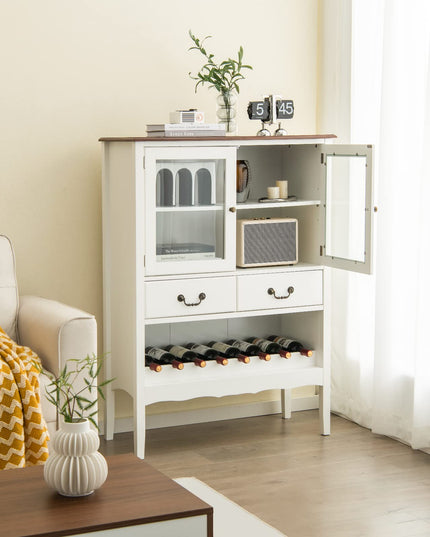 Giantex Buffet Wine Cabinet with Storage - Standing Sideboard