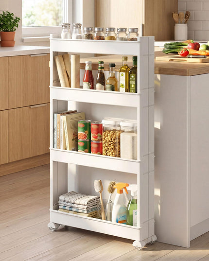 Giantex 4-Tier Slim Rolling Storage Cart