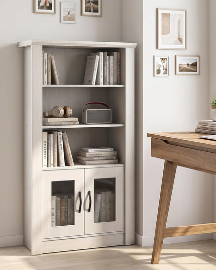 GIANTEX 48.5" Tall Modern Bookshelf with Cabinet