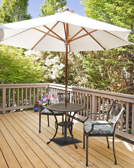 Giantex 35lbs Patio Umbrella Base, Suitable for 1.6''-1.9'' Umbrella Poles (20'' x 20'')