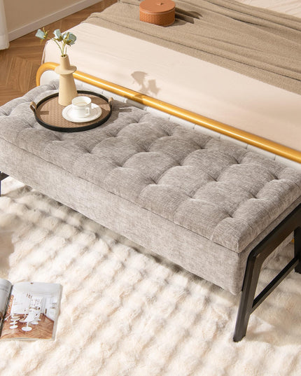 Giantex 50" Storage Bench - End of Bed Bench, Entryway Bench with Storage