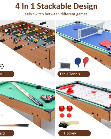Giantex 4-in-1 Combination Game Table with Soccer