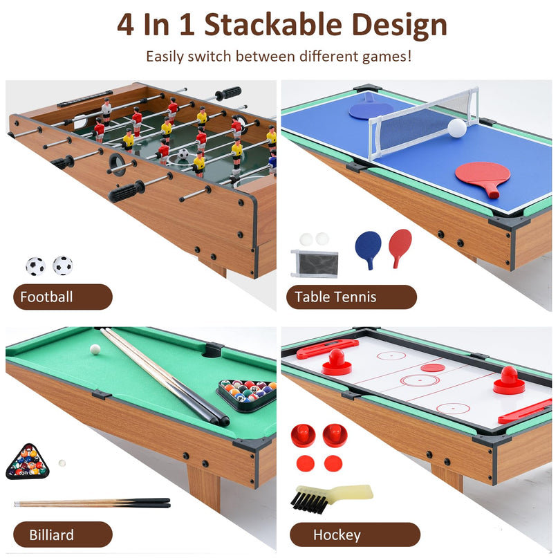 Giantex 4-in-1 Combination Game Table with Soccer