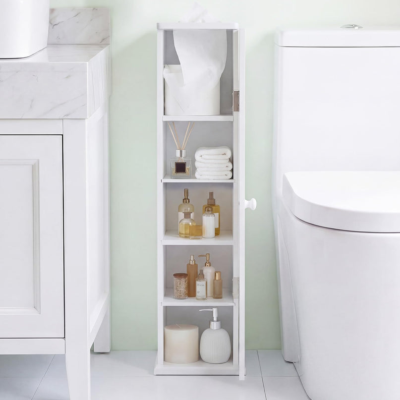 Giantex Small Bathroom Storage Cabinet(6.5" x 6.5" x 27")