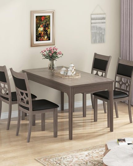 Giantex Wooden Dining Chairs, Farmhouse Armless Kitchen Chairs w/Padded Backrest & Seat