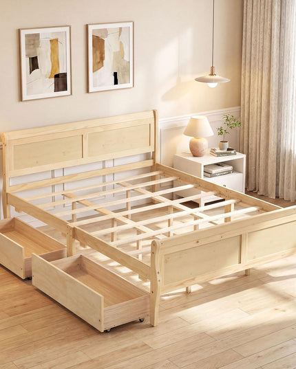 Lit jumeau Giantex avec 2 tiroirs de rangement pour enfants, adolescents et adultes
