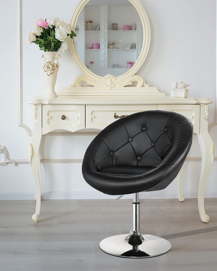 Giantex Swivel Round Tufted Vanity Chair, Set of 2 Height Adjustable