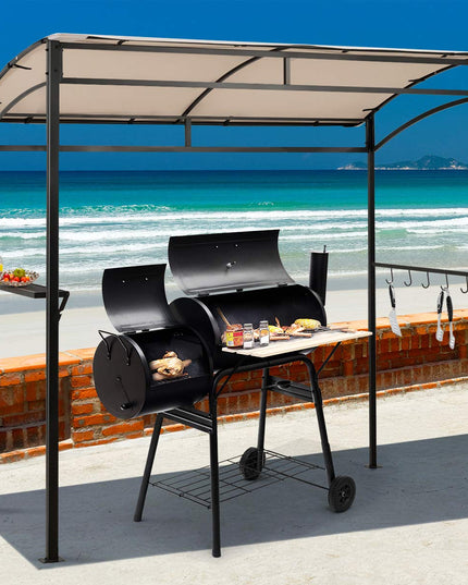 Giantex 7x4.4ft Grill Gazebo, Patio Outdoor Backyard BBQ Canopy Shelter
