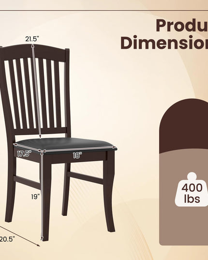 Giantex Wooden Dining Chairs Set for Restaurant