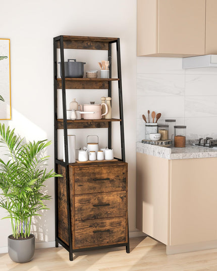 Giantex Ladder Bookshelf with Drawers
