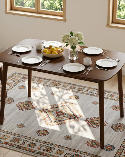 Giantex 47” Kitchen Table with Solid Rubber Wood Frame