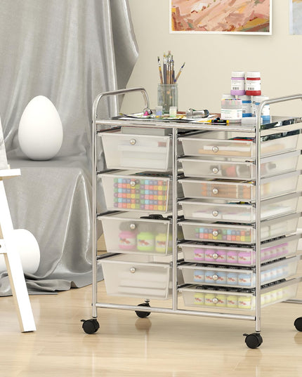 Chariot de rangement Giantex à 12 tiroirs, pour salle de classe, bureau, école, enseignant