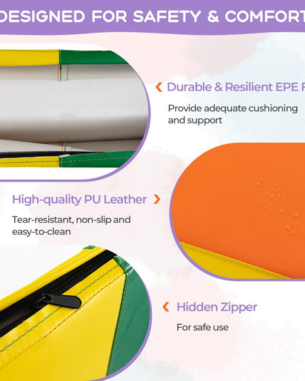 Giantex 6'x4'x2 Gymnastics Mat, Folding Anti-Tear Tumbling Mat