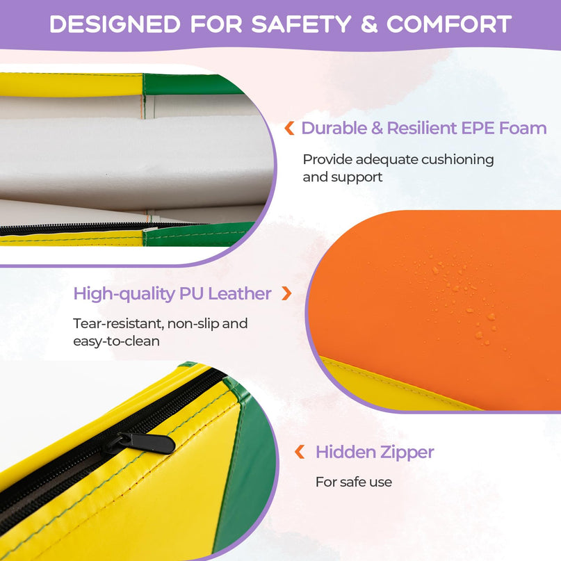 Giantex 6'x4'x2 Gymnastics Mat, Folding Anti-Tear Tumbling Mat