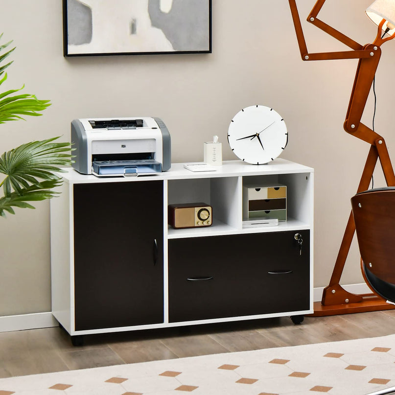 Giantex Mobile File Cabinet on Wheels - Lateral Filing Cabinet w/Drawer