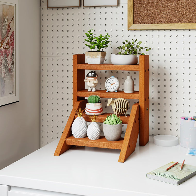 Giantex 4 Tier Small Tabletop Ladder Shelf for Succulents
