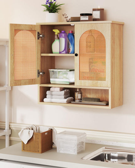 Giantex Rattan Bathroom Medicine Cabinet