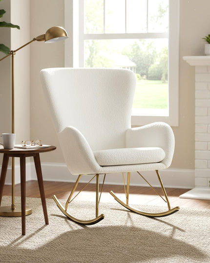 Giantex Rocking Chair Nursery Upholstered Glider Rocker