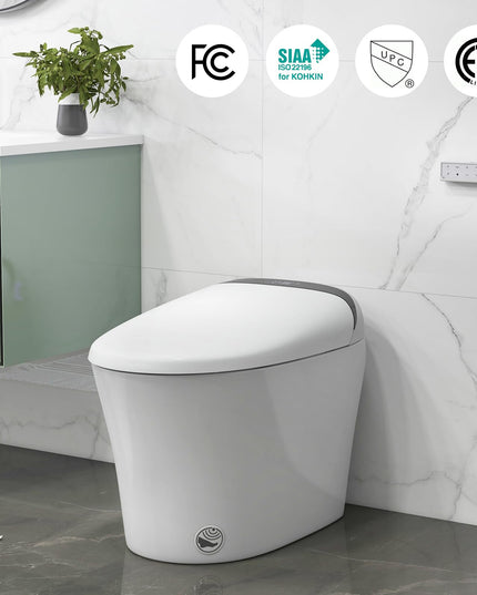 Giantex Smart Toilet, Bidet Toilet Seat Elongated with 1.28 GPF Dual Auto Flush