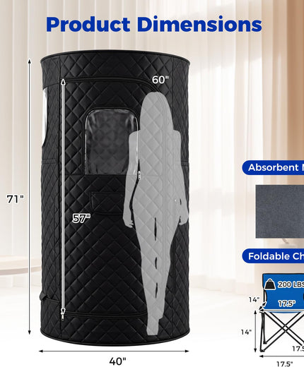 Giantex Portable Steam Sauna for Home Relaxation
