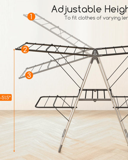 Giantex Clothes Drying Rack, Foldable Laundry Drying Rack with 33 Drying Rails