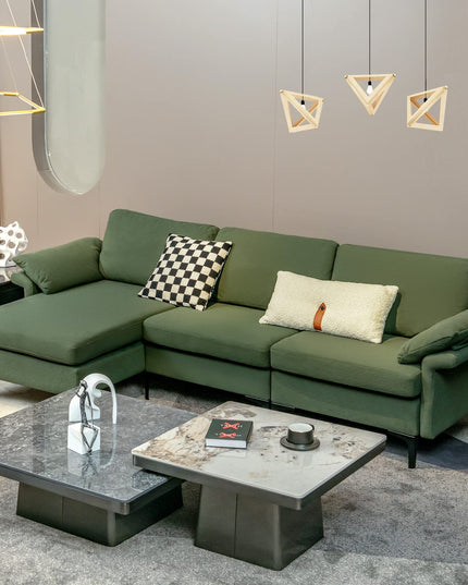Giantex 100.5" L Convertible Sofa Couch, 3-Seat Sectional Sleeper with USB Ports & Socket