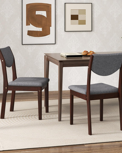 Giantex Wood Dining Chair, Wooden Kitchen Chairs with Rubber Wood Frame