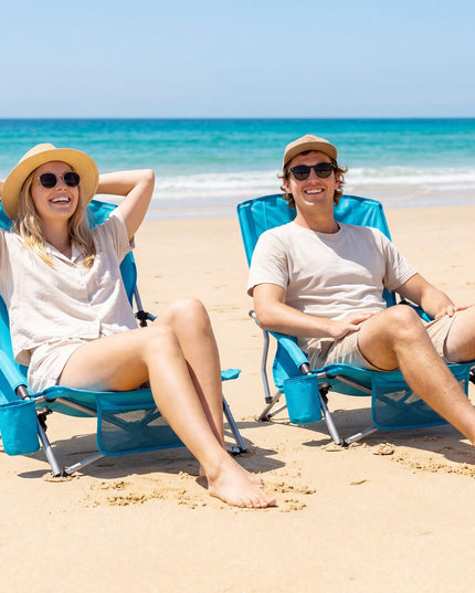 Giantex 2 Pack Folding Beach Chairs for Adults Portable Lightweight Camping Chairs Set of 2